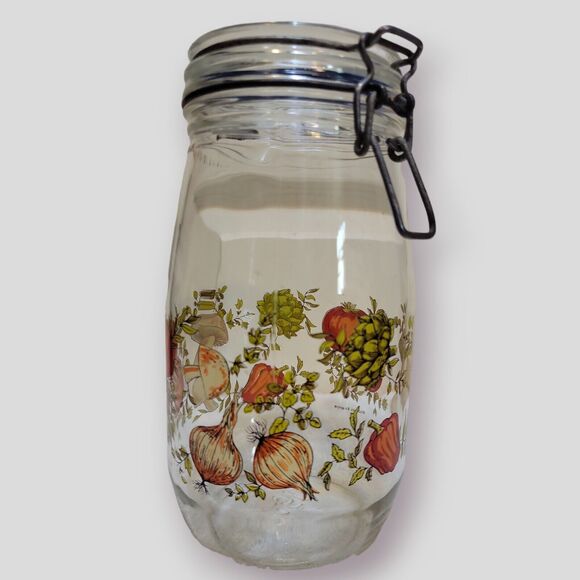 Vintage Spice Of Life 1.5L Hinged Storage Jar Canister Made in France - Picture 1 of 4